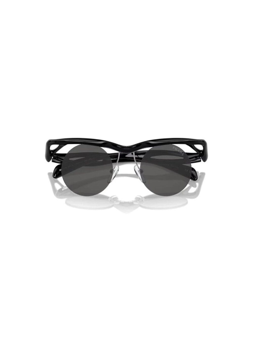 Prada Sunglasses PRA18S 1AB5S0 Polished Black Frame / Dark Grey Gradient Lens - Picture 2 of 4